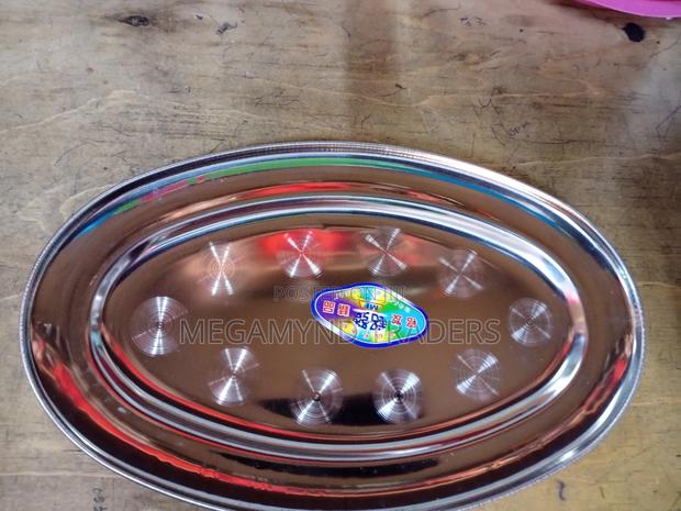Chips Plates 6pc/Stainless Steel Oval Plates/6pc Hotel Plate - thumbnail 3