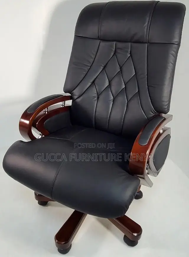 Office Chairs: Genuine Leather Executive Staff Office Chair