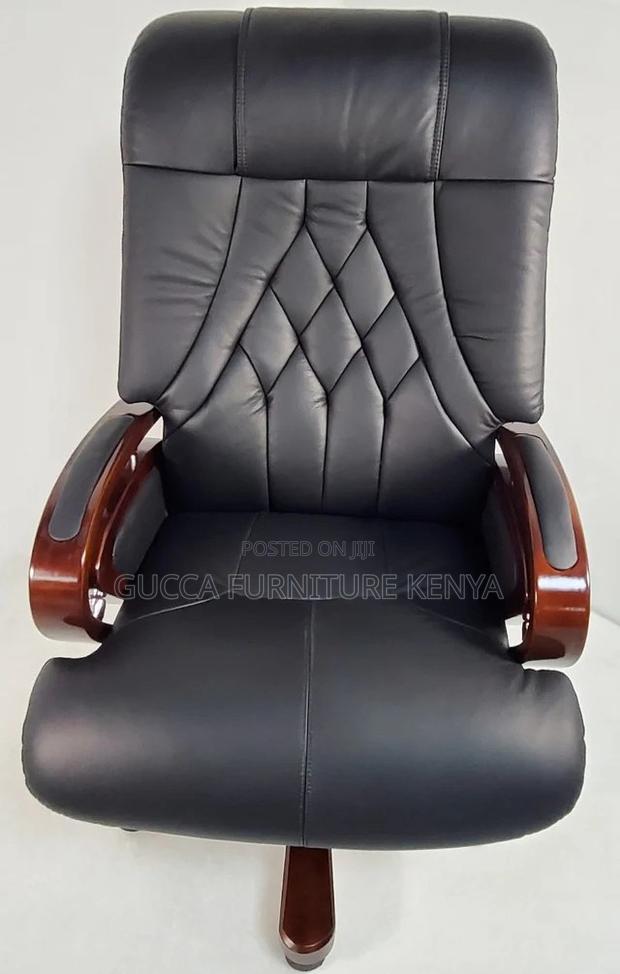 Office Chairs: Genuine Leather Executive Staff Office Chair - thumbnail 2