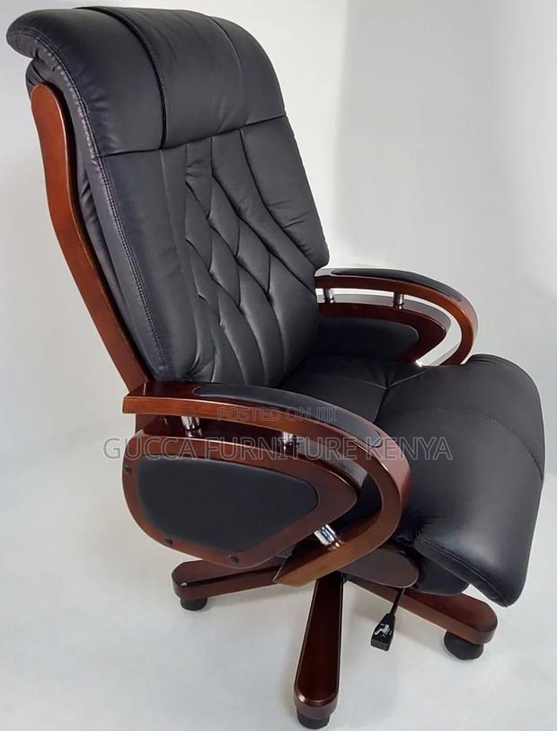 Office Chairs: Genuine Leather Executive Staff Office Chair - thumbnail 5