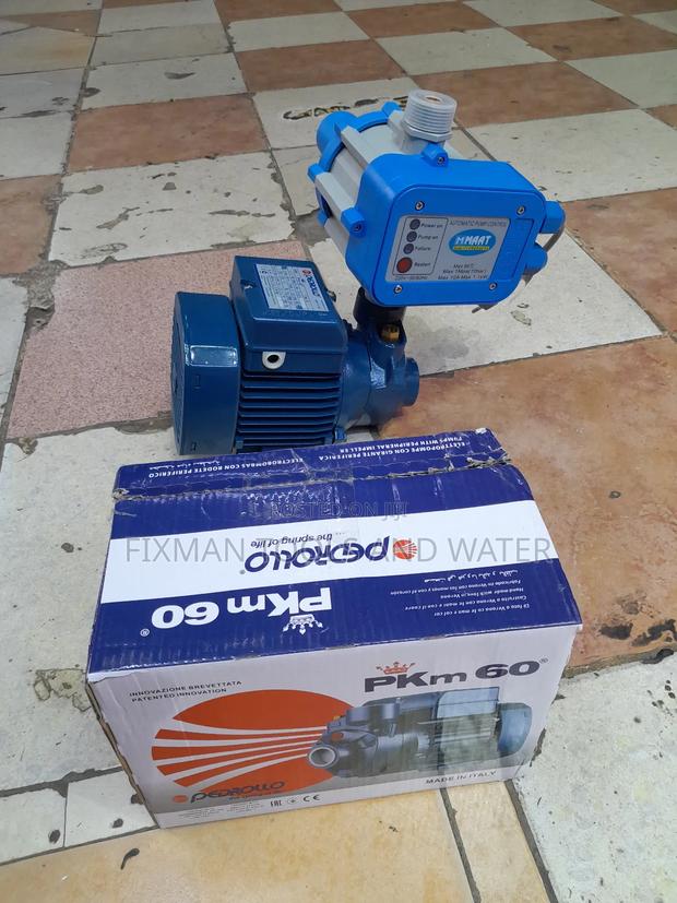 New Pedrollo Water Pump 0.5 Hp +Pressure Control Switch - thumbnail 2