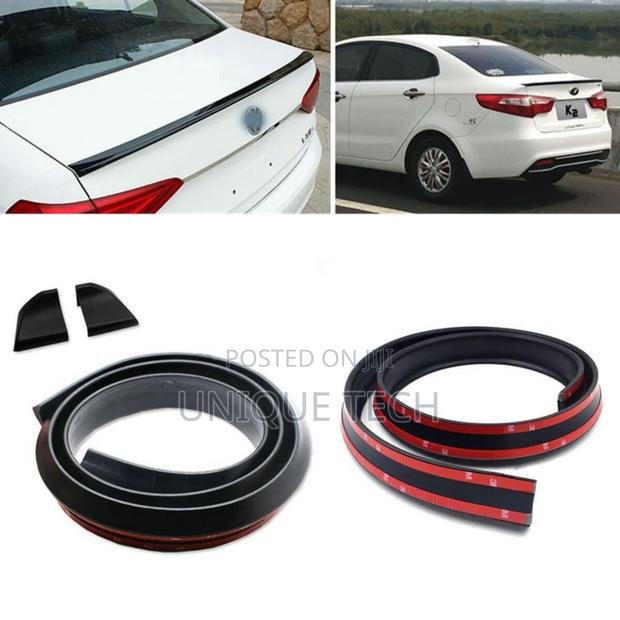 Flexible Black Rubber Spoiler, Universal Fit