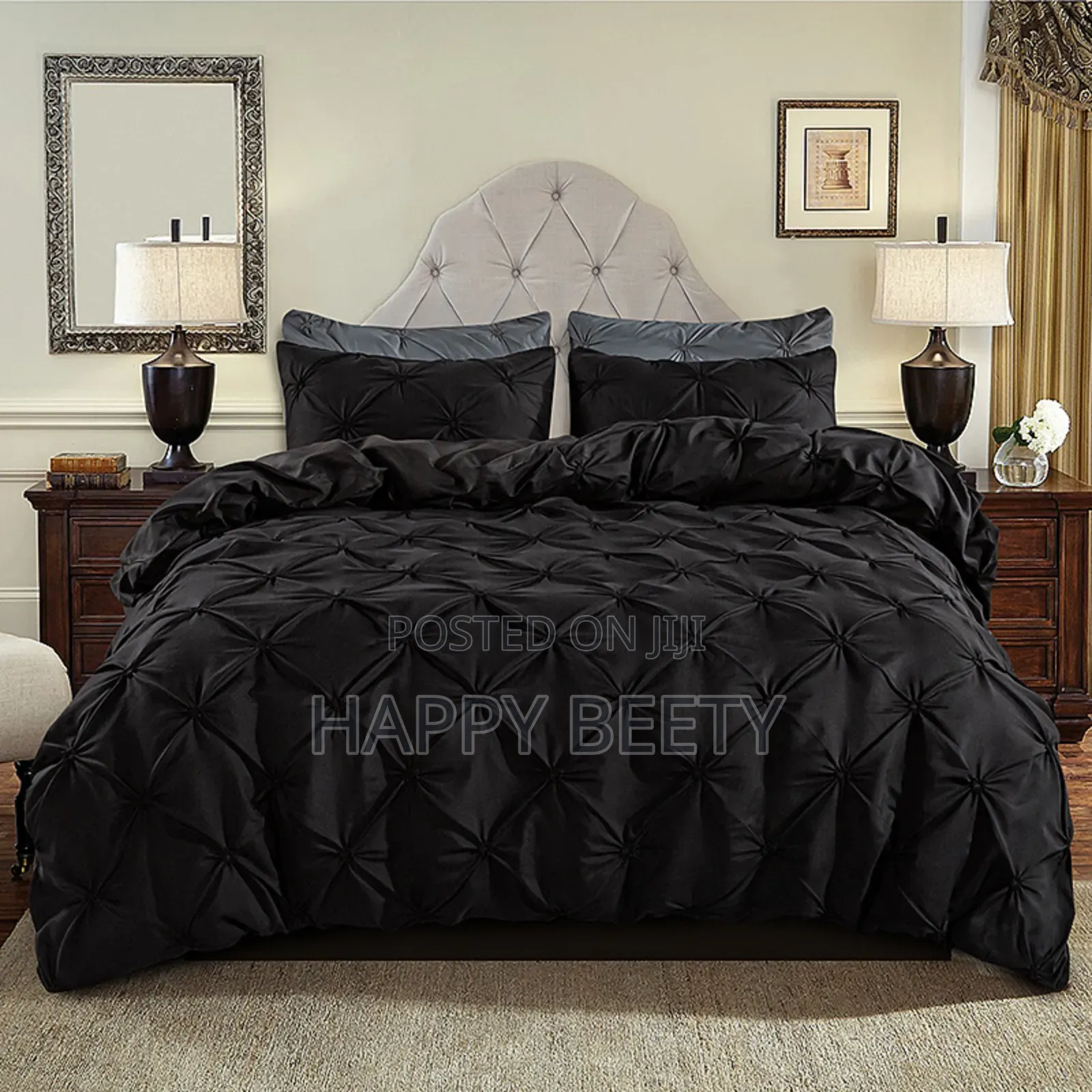 *3 PCS Pinch Pleat Pintuck Duvet Cover Set*