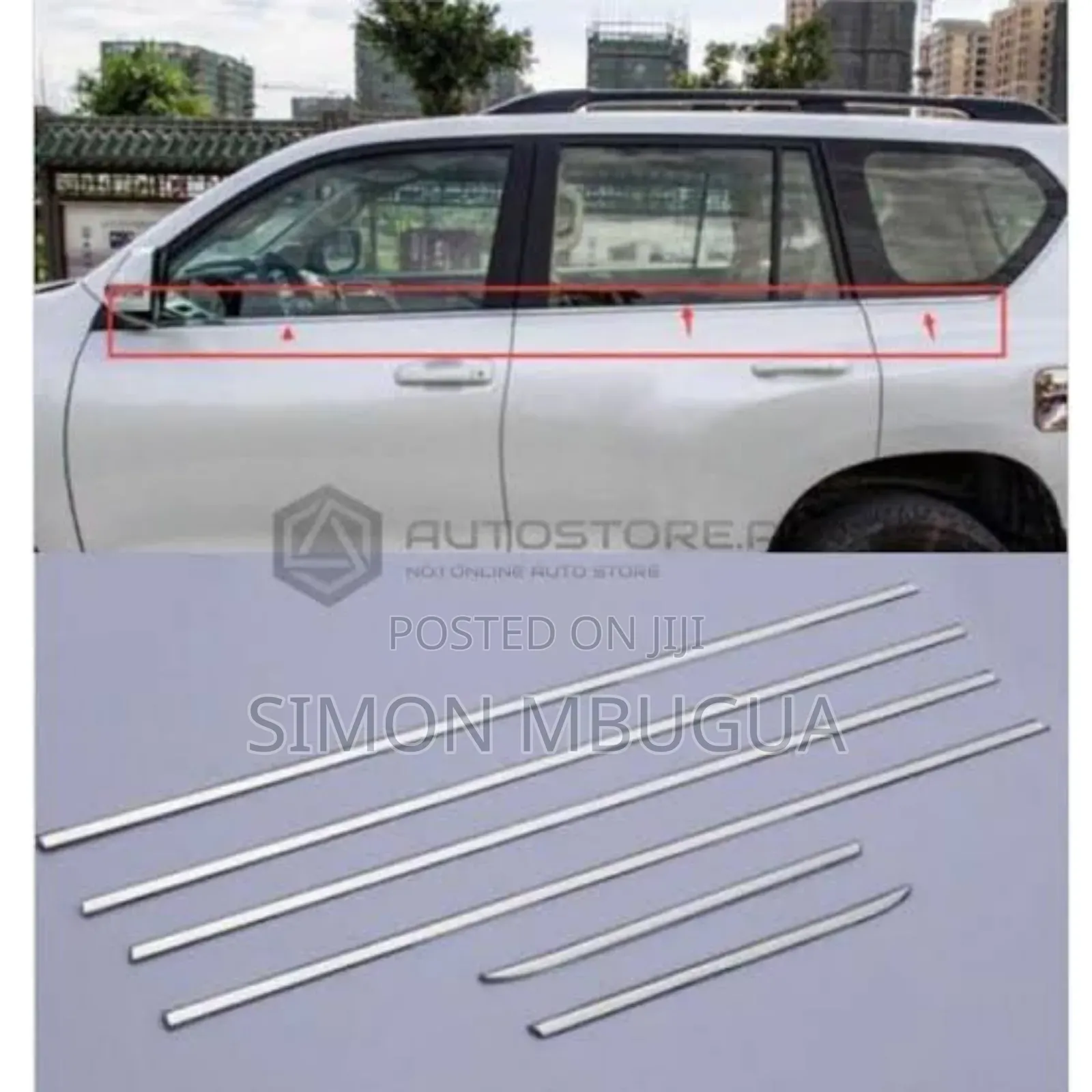 Toyota Prado 150 Weather Strips (Chrome)
