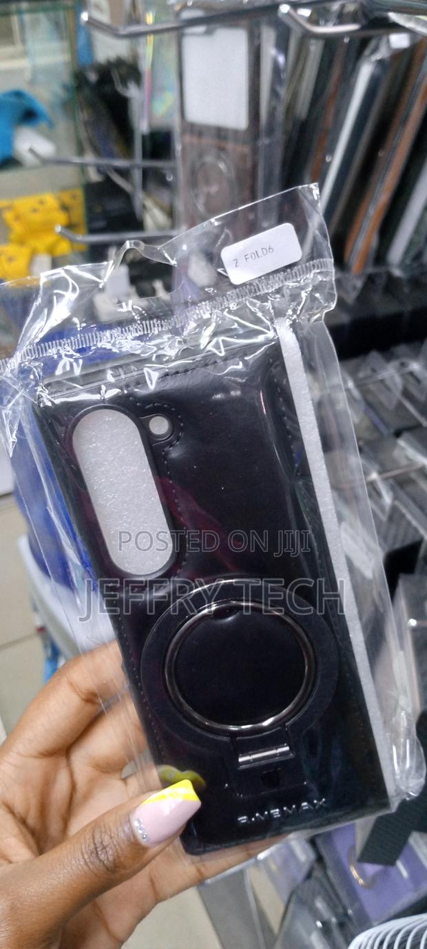 Z Fold 6 Leather Case Magsafe With 360° Adjustable Magnetic - thumbnail 3