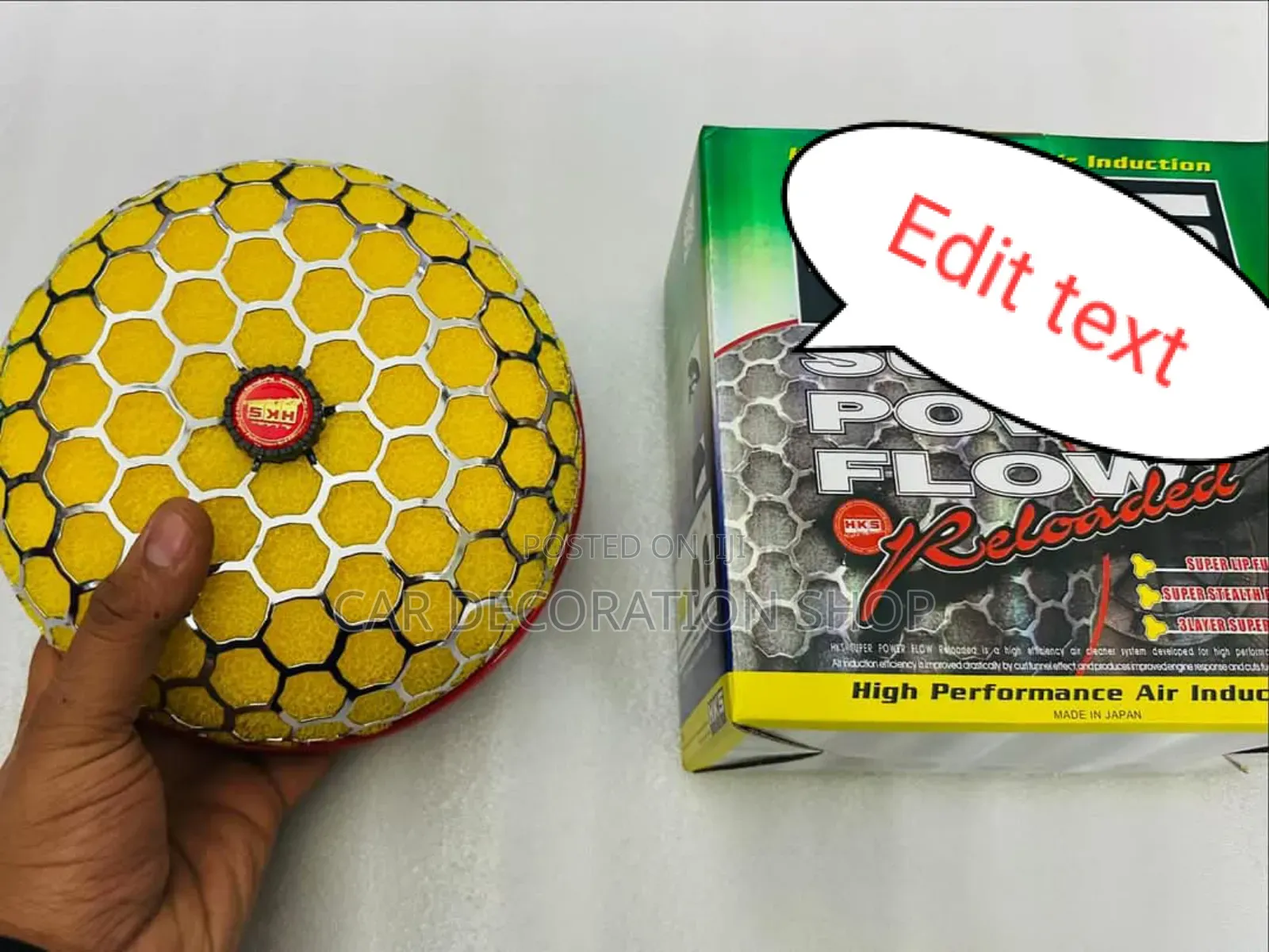 Yellow Mushroom Designed Air Filter