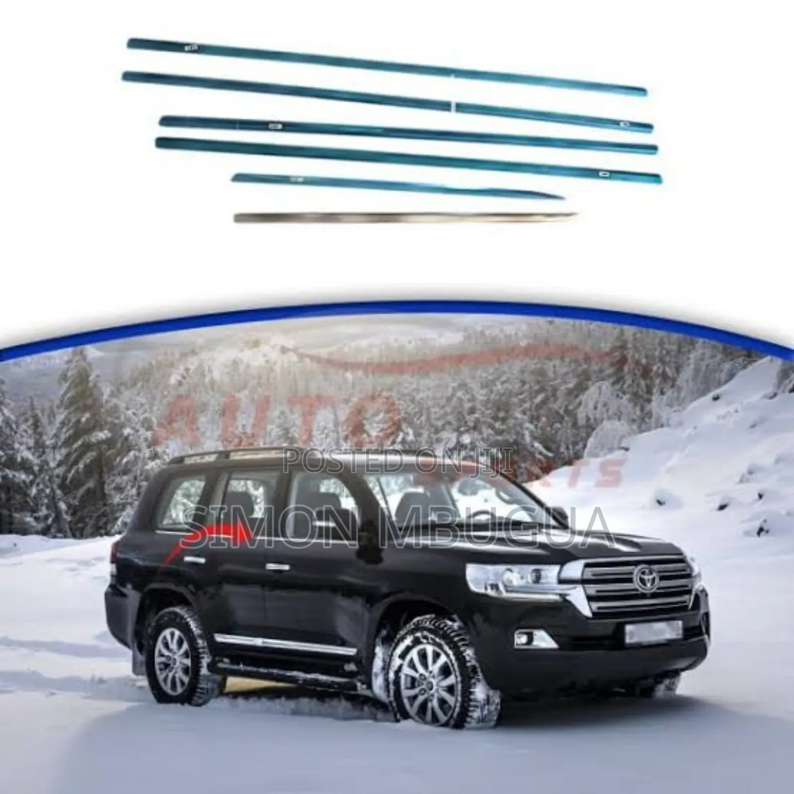 Toyota Land Cruiser V8 200 Series Weather Strips (Chrome)