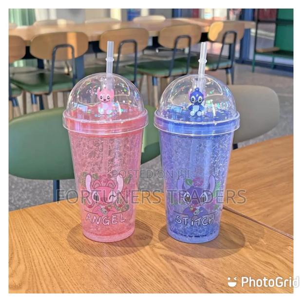 *Stitch Straw Frosted Cups - main view