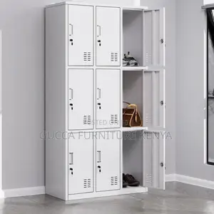 Cabinet: 9-Door Assembled Safe Office Storage Cabinet