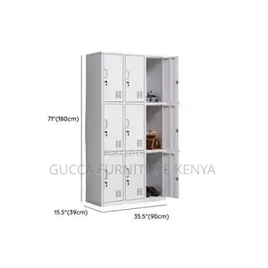 Cabinet: 9-Door Assembled Safe Office Storage Cabinet