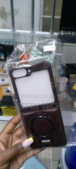 Galaxyzflip 6 Case Magsafe Case, With Ring Stand Pu Leather