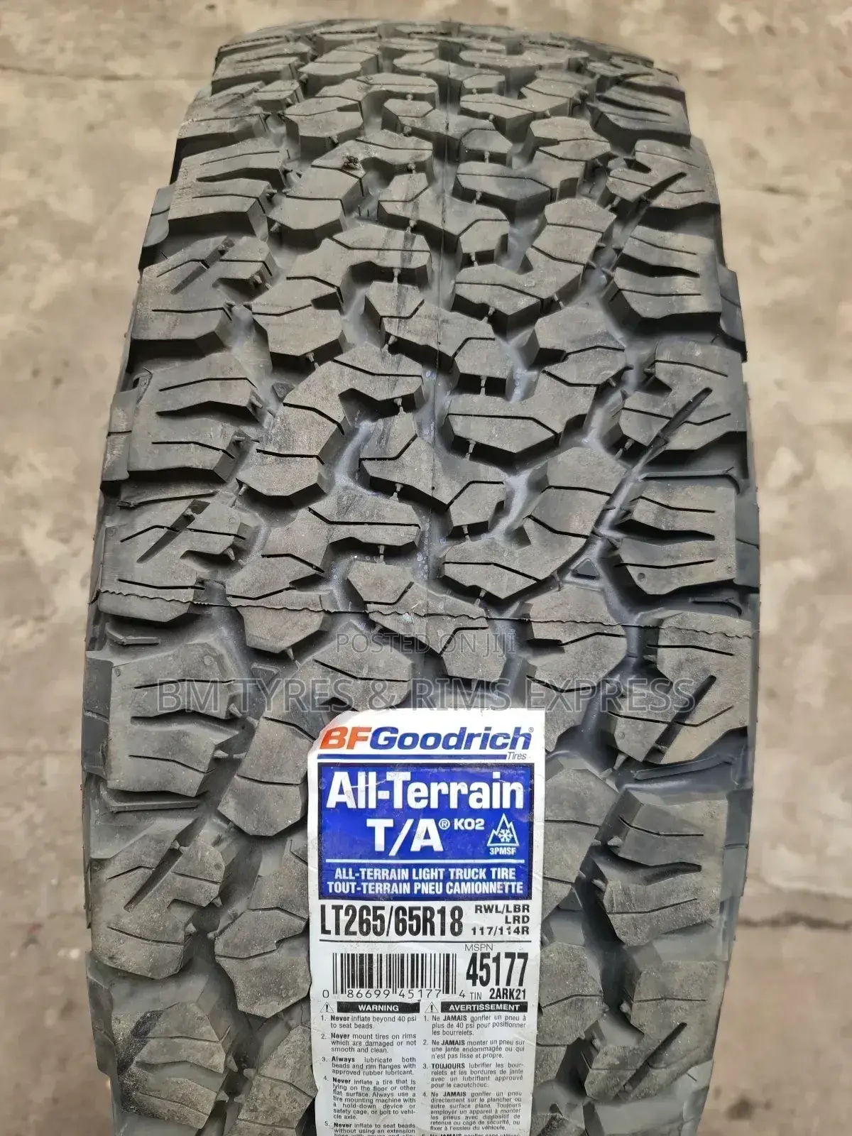 265 /65 R18 Bf Goodrich (Thailand)