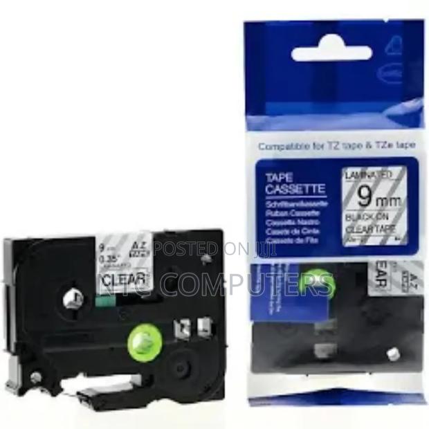 Brother Laminated 9mm TZC-S121 Black on Clear Label Catrid