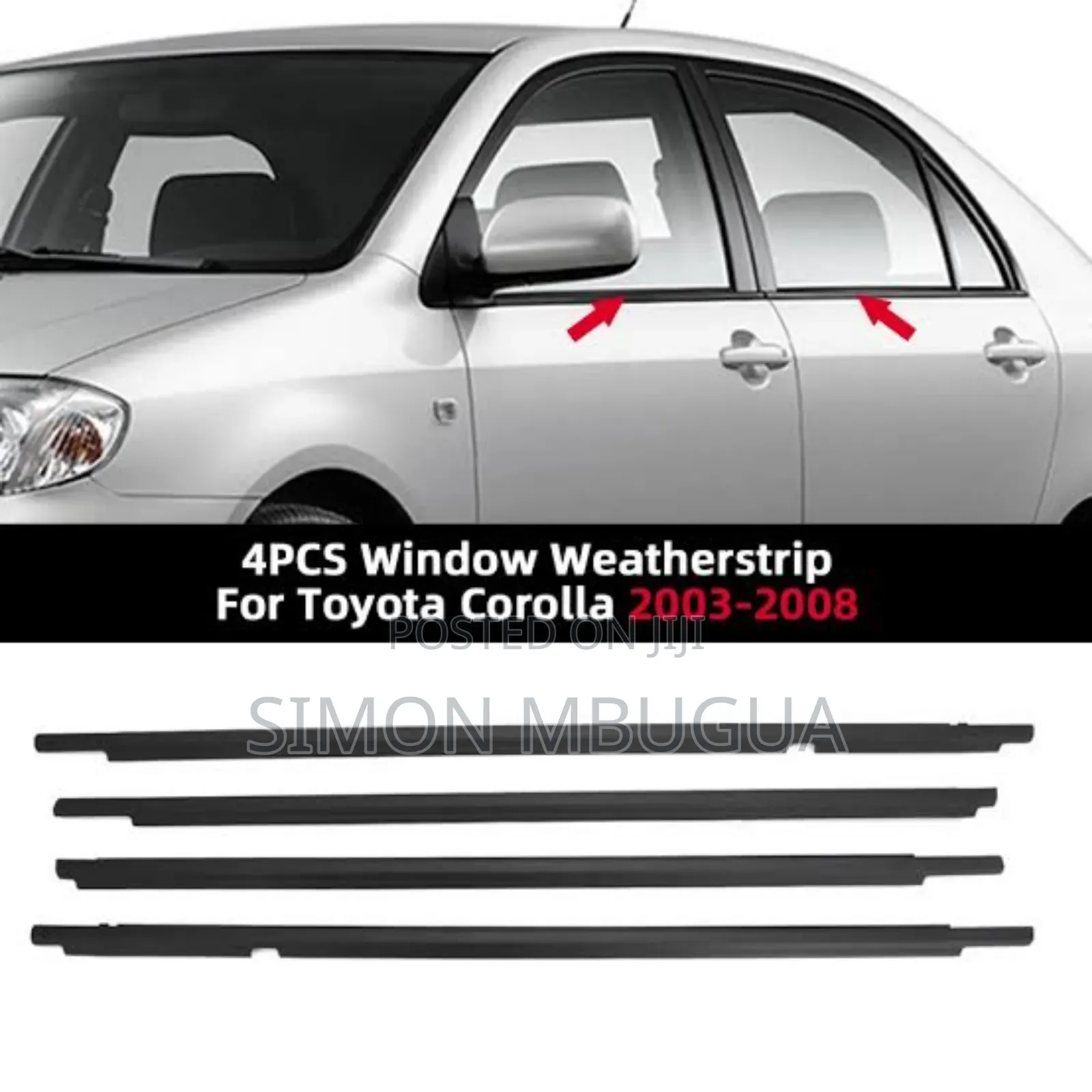 Toyota Corolla (Nze) 2003 Weather Strips