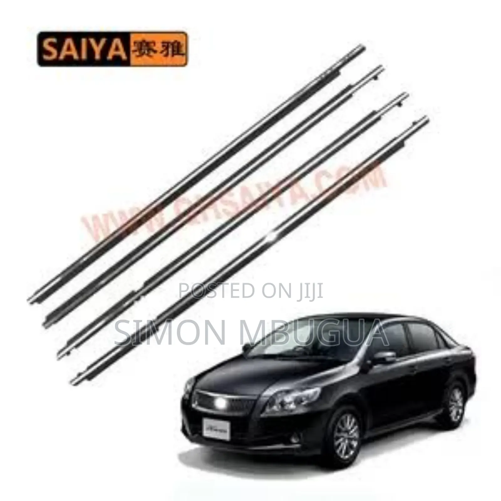 Toyota Axio 2007 Weather Strips (Chrome)