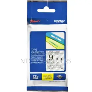 9mm X 8m Black on Clear Label Tape