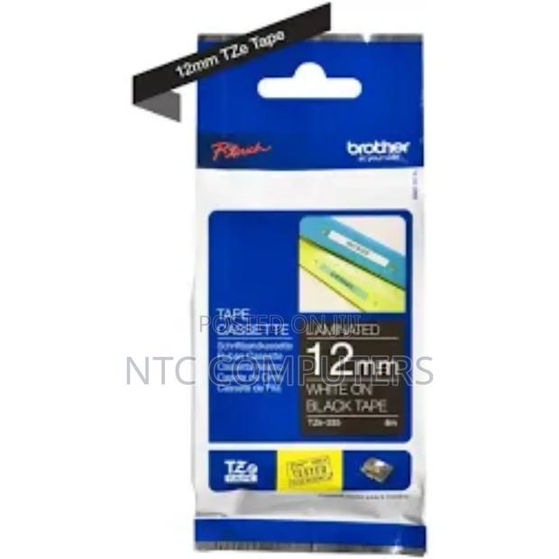 12mm X 8m Black on Blue Label Tape