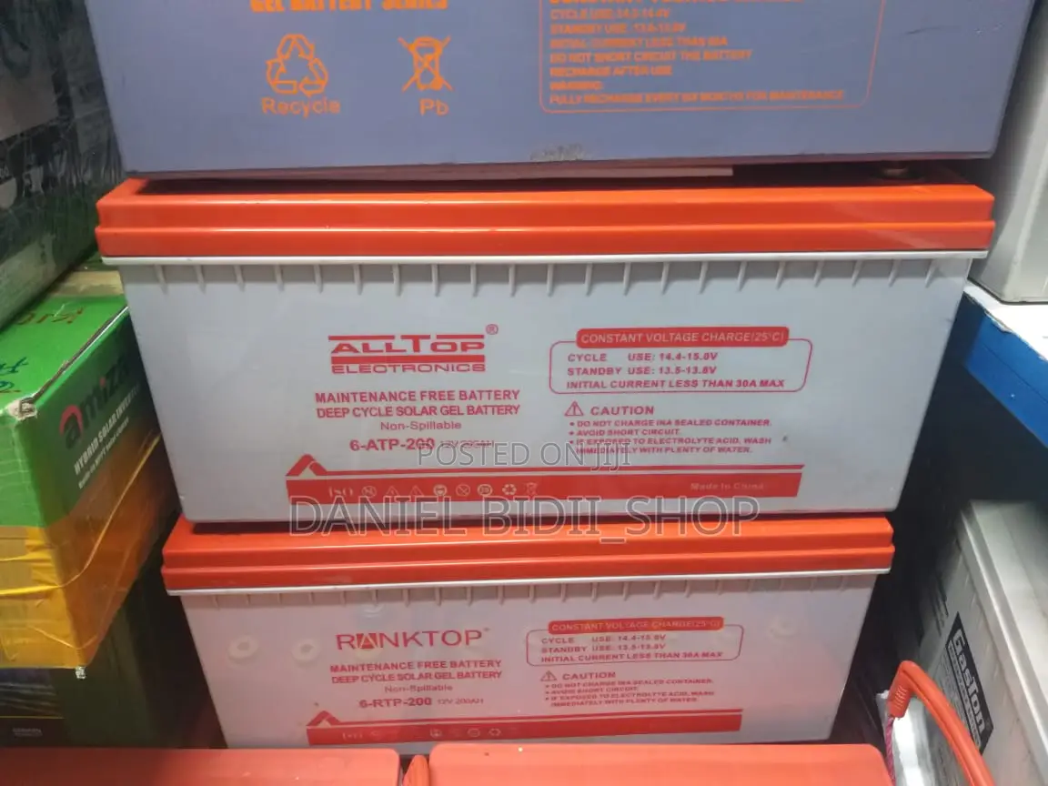 All Top 12v 200ah Maintenance Free Solar Battery