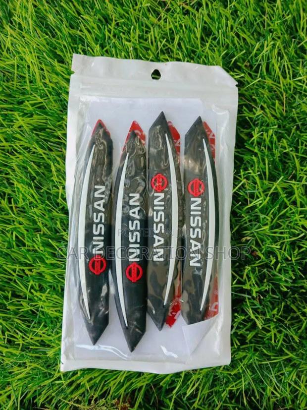 4pc Black Door Guard With Nissan Logo