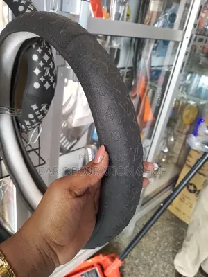 Black Louis Vuitton Steering Cover