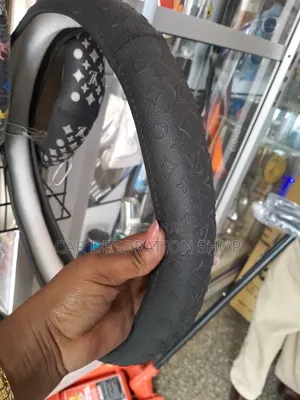 Black Louis Vuitton Steering Cover