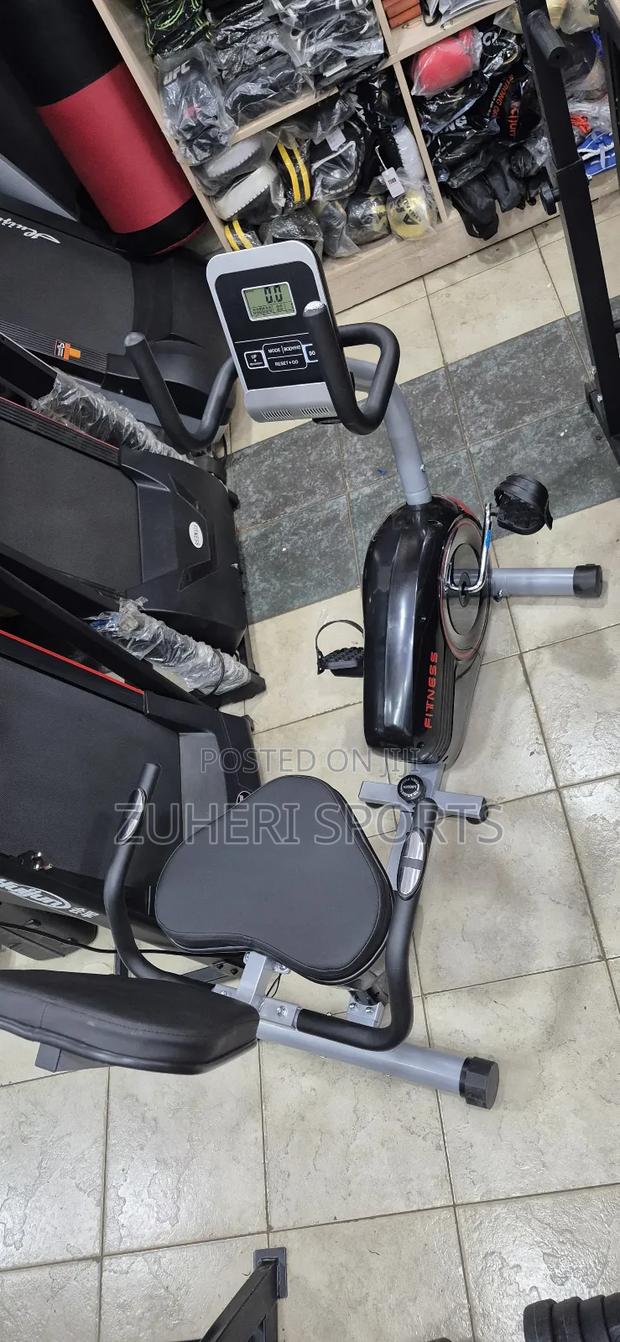 Recumbent Exercise Bike Adjustable Resistance Leg Room - thumbnail 2