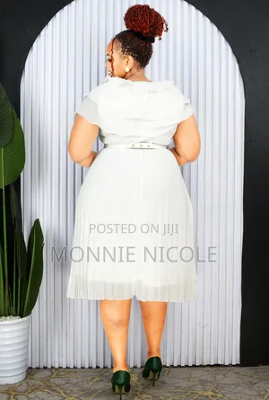 Elegant White Dress. White Themed Dress.