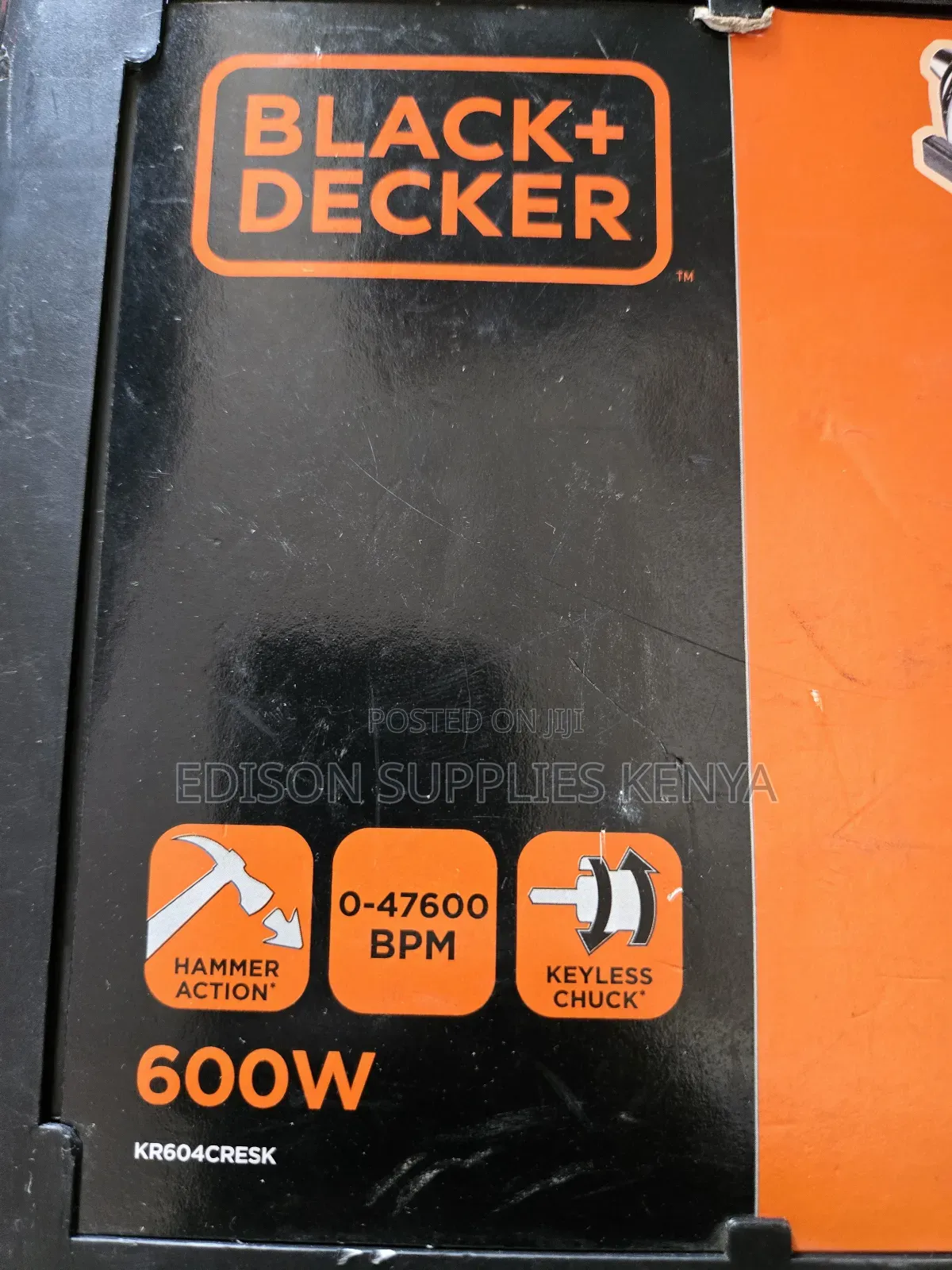 Black Decker Hammer Drill 600w Keyless Automatic Chuck 13mm