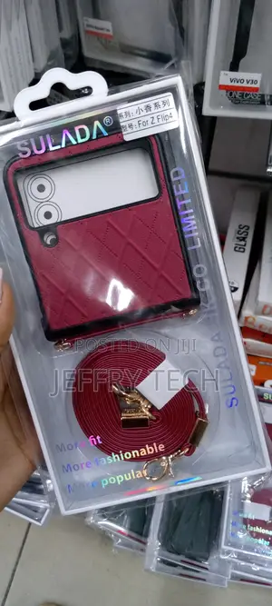 Galaxy Z Flip 4 Case With Card Holder Strap Lanyard