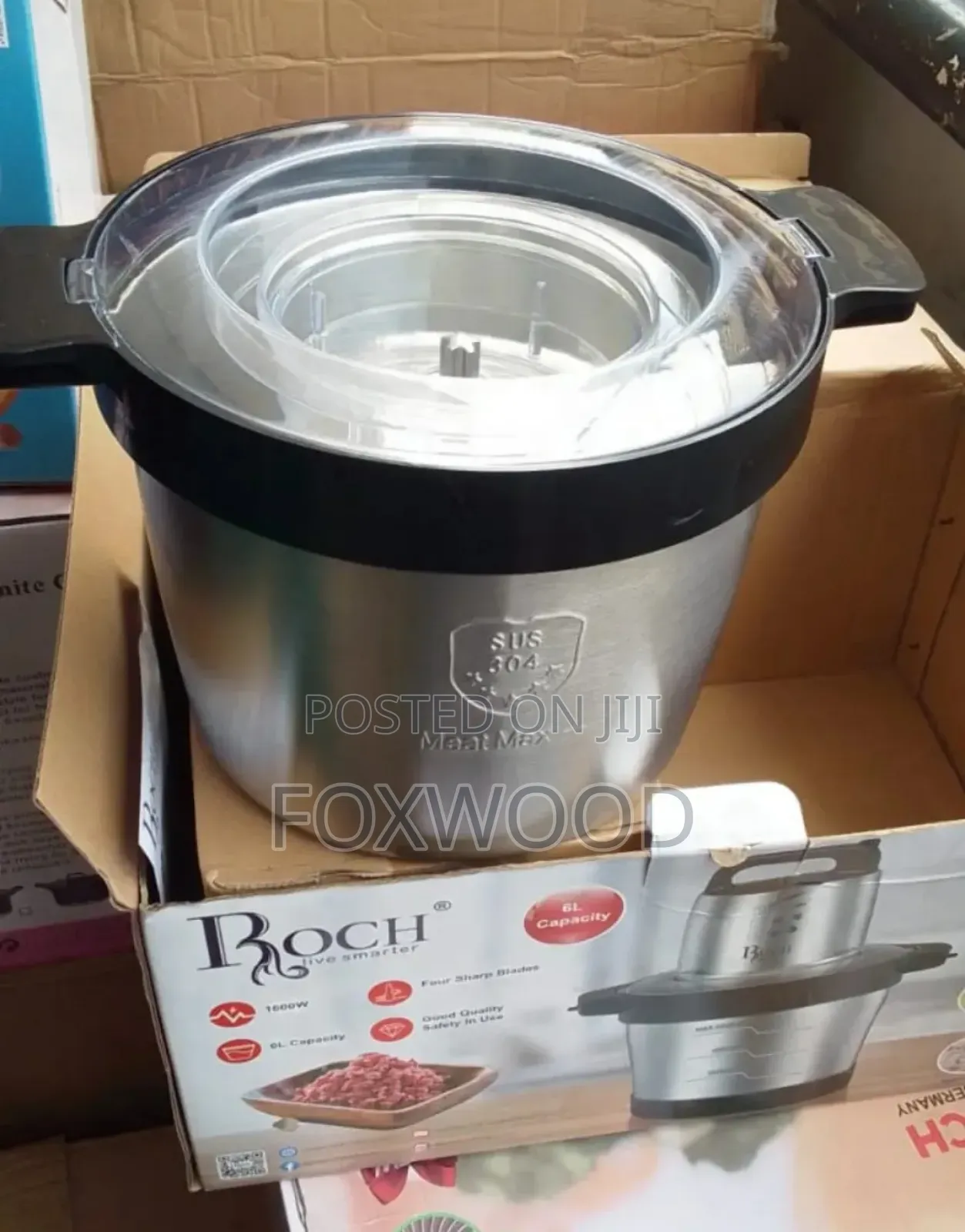 Chopper 1600 Watts, Stainless Steel, 6 Litres