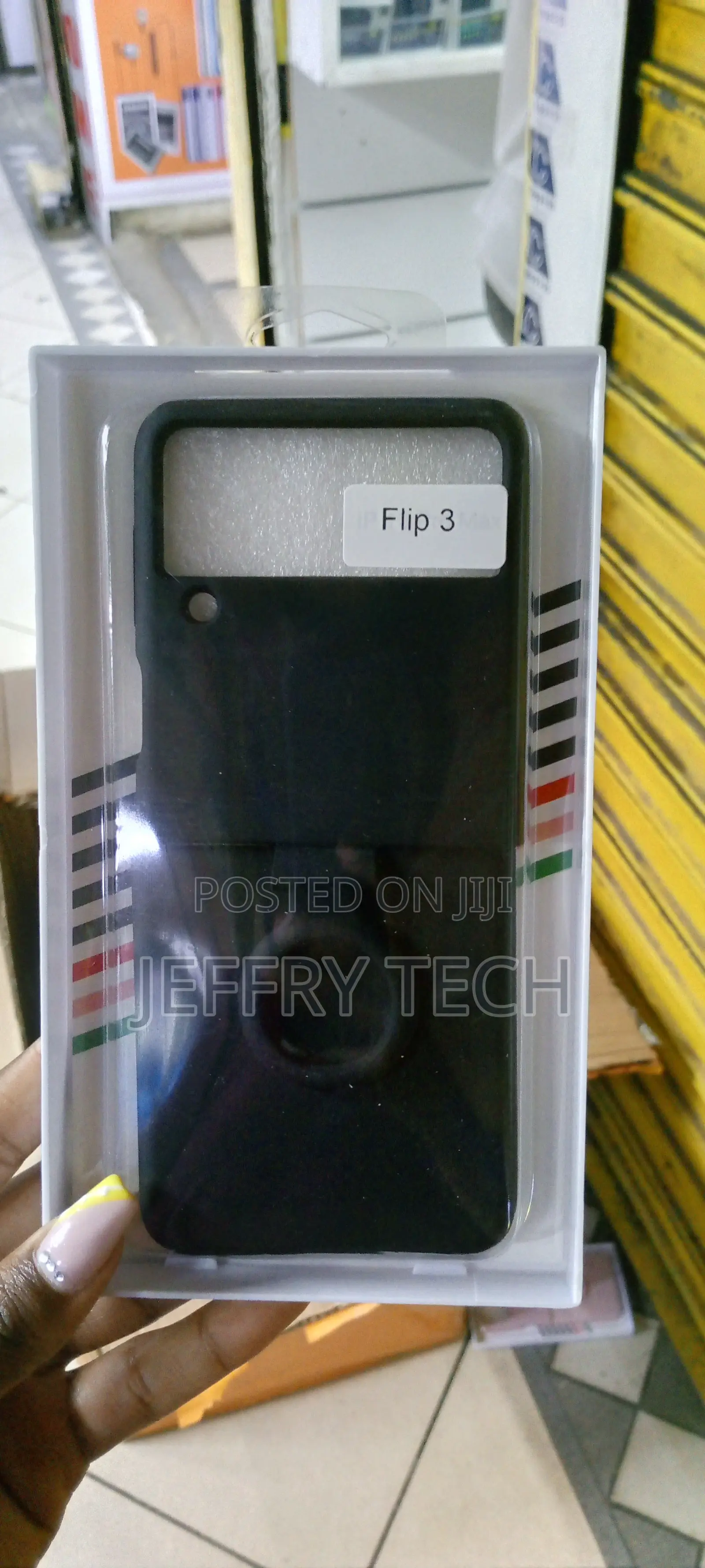 Z Flip 3 Liquid Silicone Case for Galaxy Z Flip3 -Black