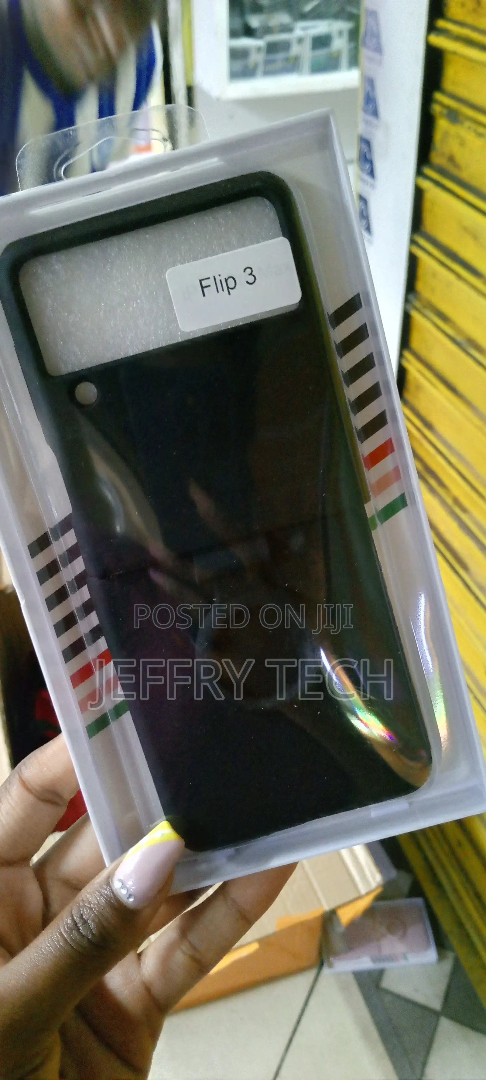 Z Flip 3 Liquid Silicone Case for Galaxy Z Flip3 -Black