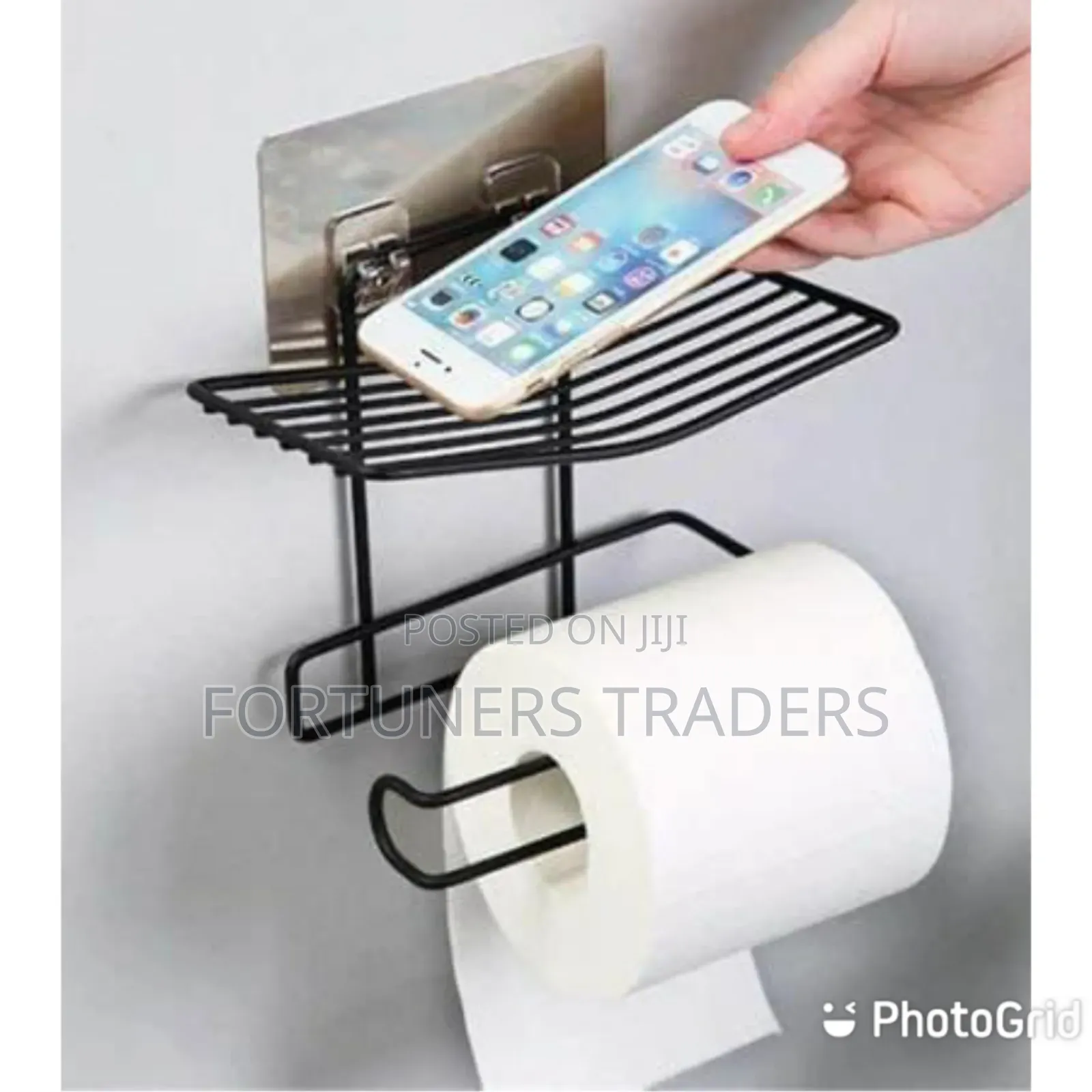 Wall Mounted Tissue Holder With Rack