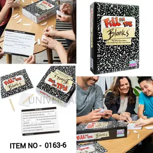 Fill in the Blanks Card Game Family Bonding Time Card Game