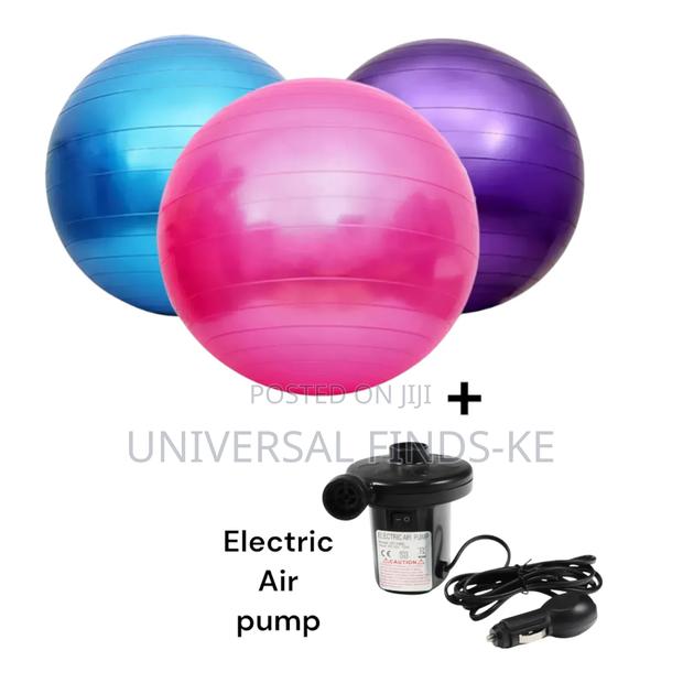Exercise Yoga Ball + Free Electric Air Pump Now Available