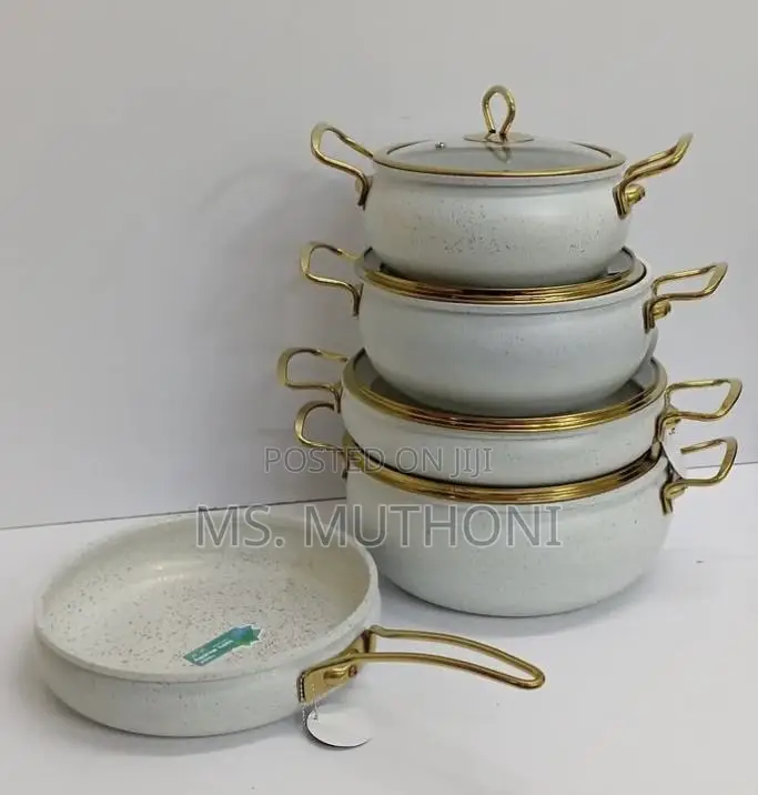 Modern 9pcs Heavy Granite Cookware Set*