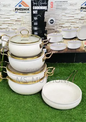 Modern 9pcs Heavy Granite Cookware Set*