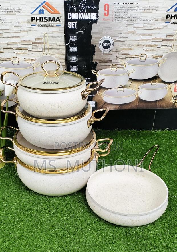 Modern 9pcs Heavy Granite Cookware Set* - thumbnail 2