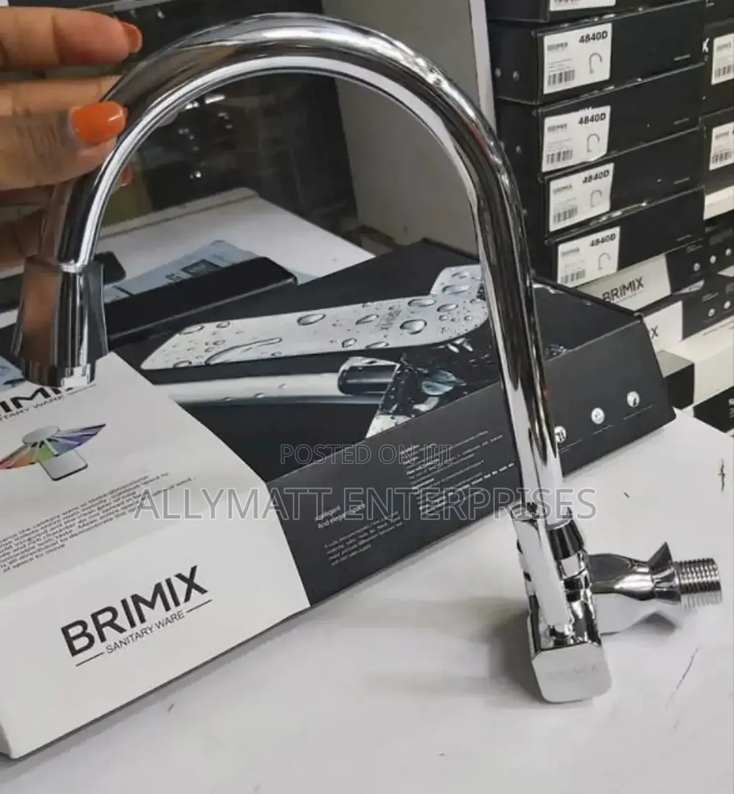 Silver Kitchen Wall Tap