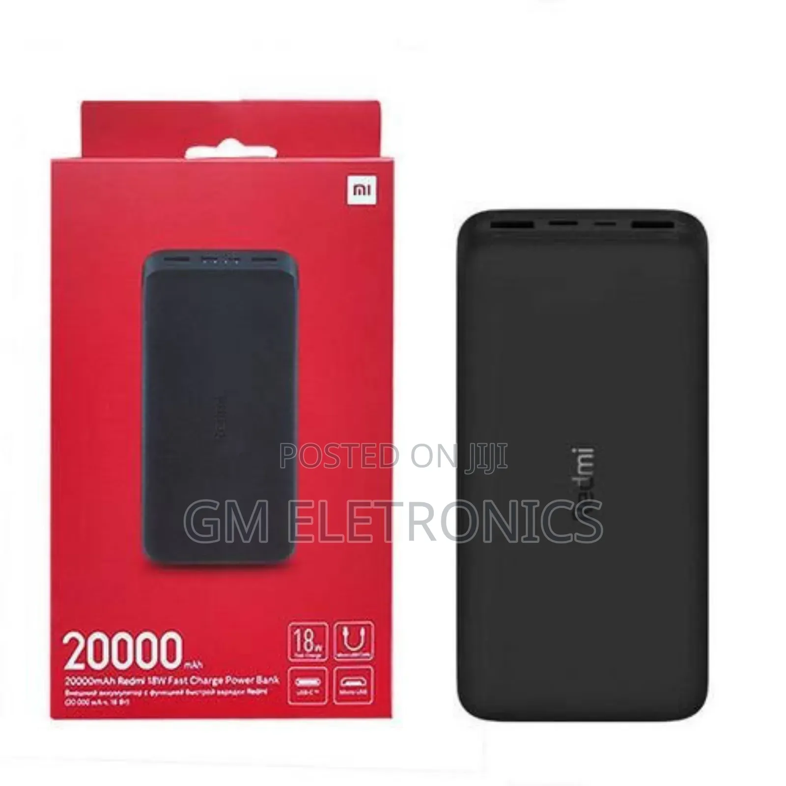 Redmi 18w 20000 Mah Fast Charger Powerbank(Black)