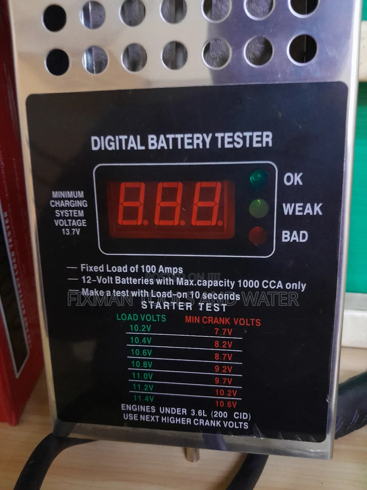 Battery Load Tester 128 Amps