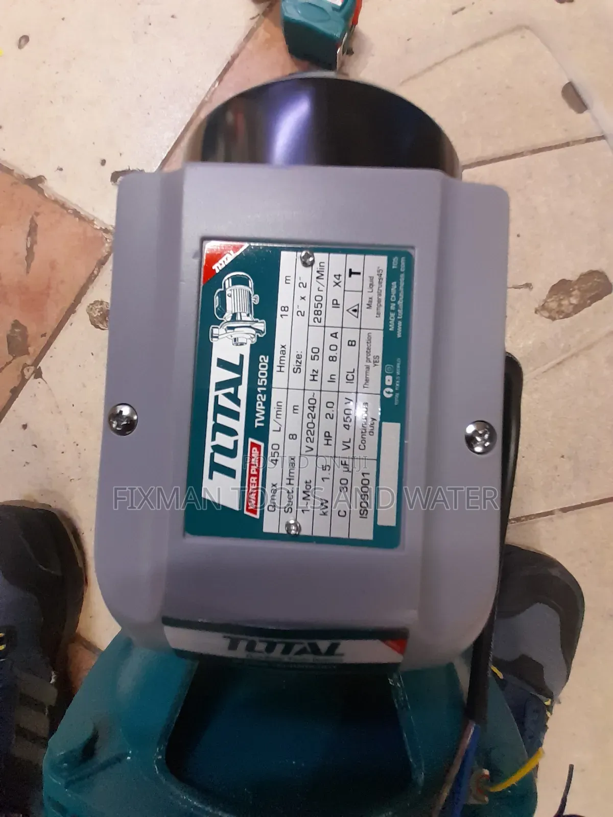Powerful Total Centrifugal Water Pump  2hp 18m  And 45l/Min