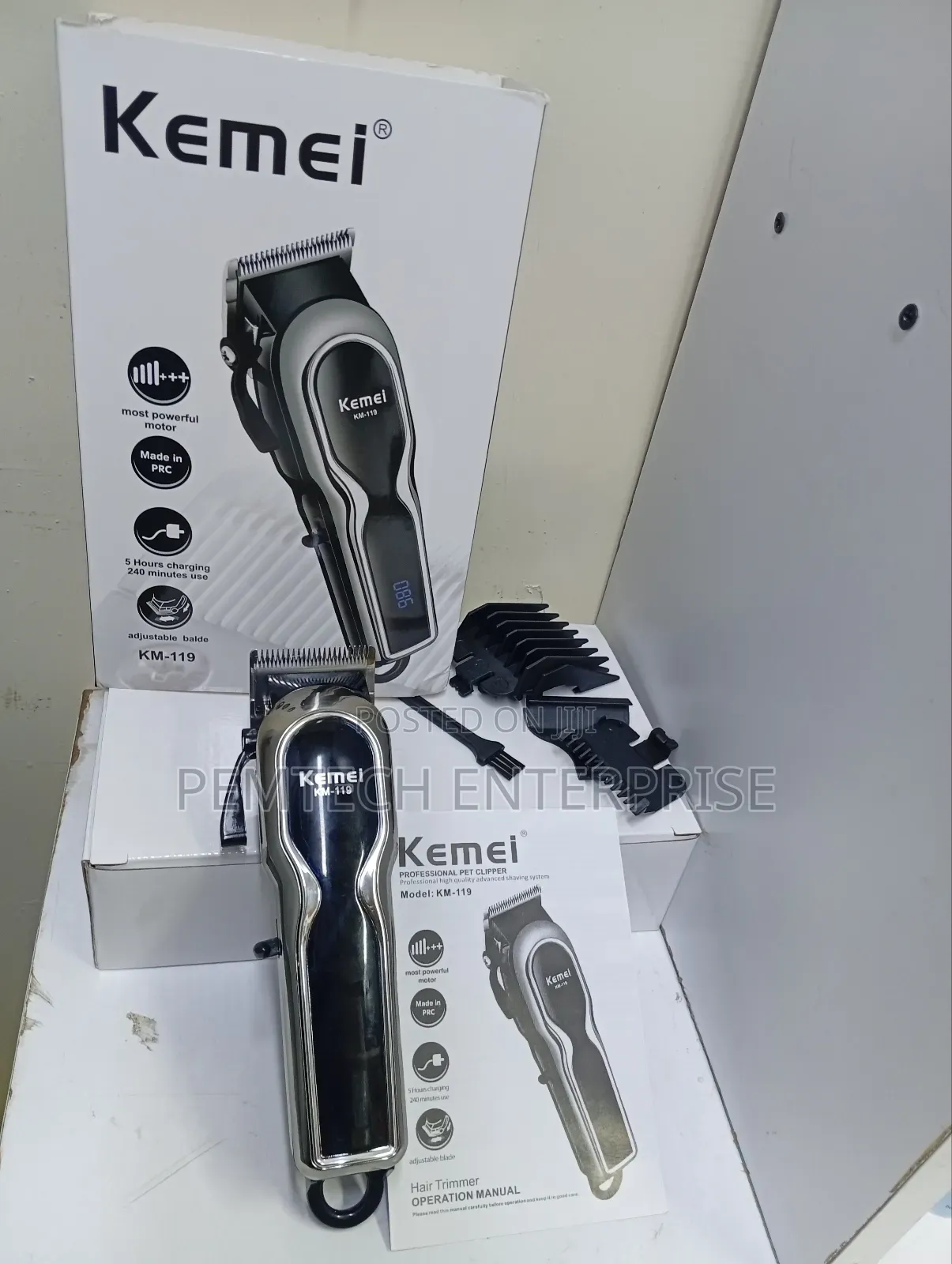 Kemei Km-119 Cordless Hair Clipper