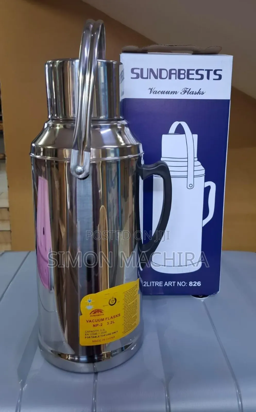3.2l Larger Vacuum Flask. Sundabest Vaccum Flask