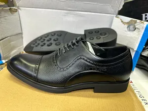 Executive Men Brown Leather Shoes With Laces