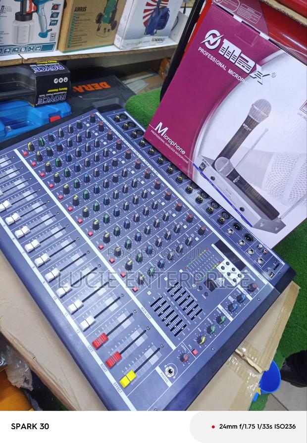 Powered Mixer 12channel With Max Wireless Microphone - main view