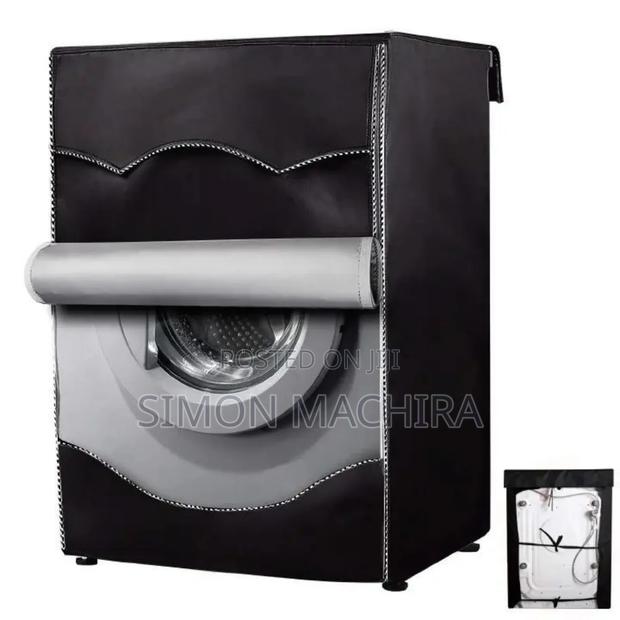 Black Washing Machine Cover - main view