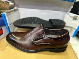 Executive Men Black Leather Shoes Without Laces
