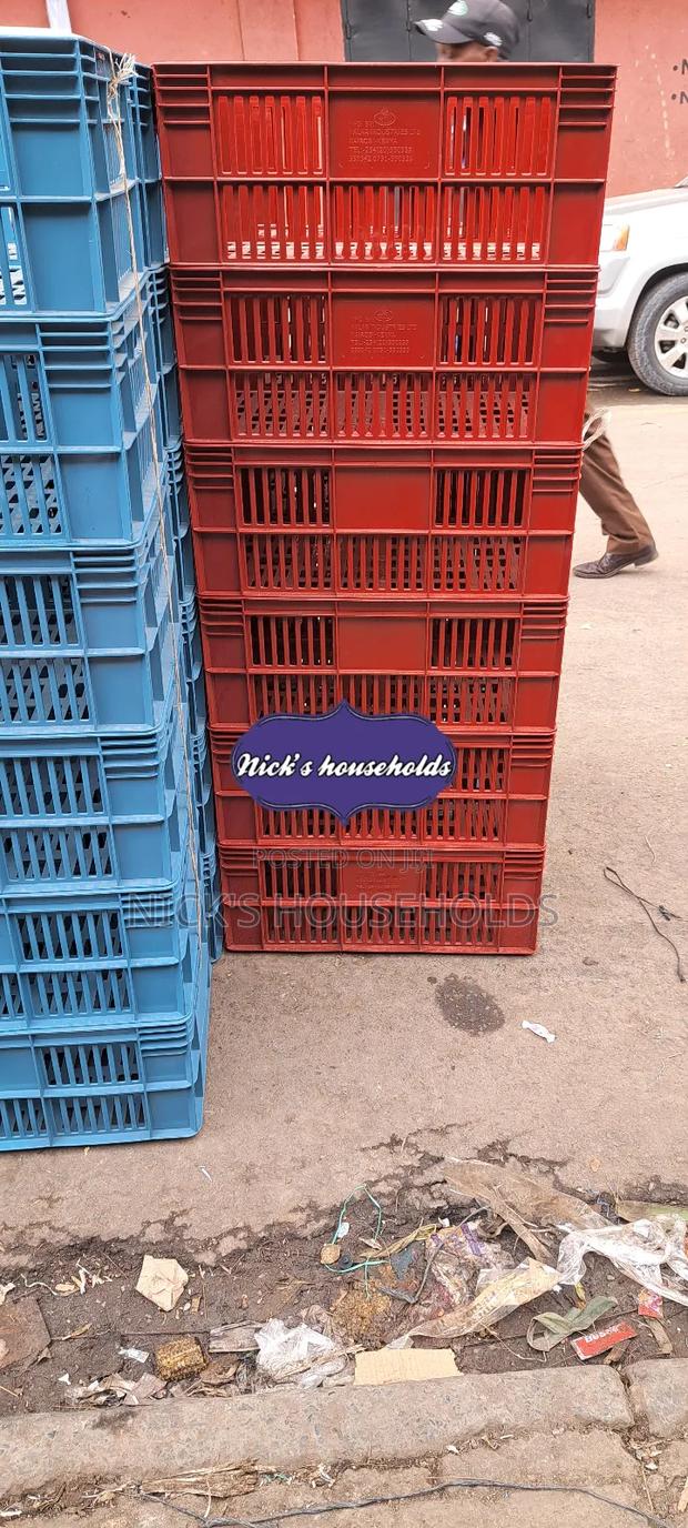 Blue, Maroon Crates,Plastic Crates of High Quality Plastic - main view