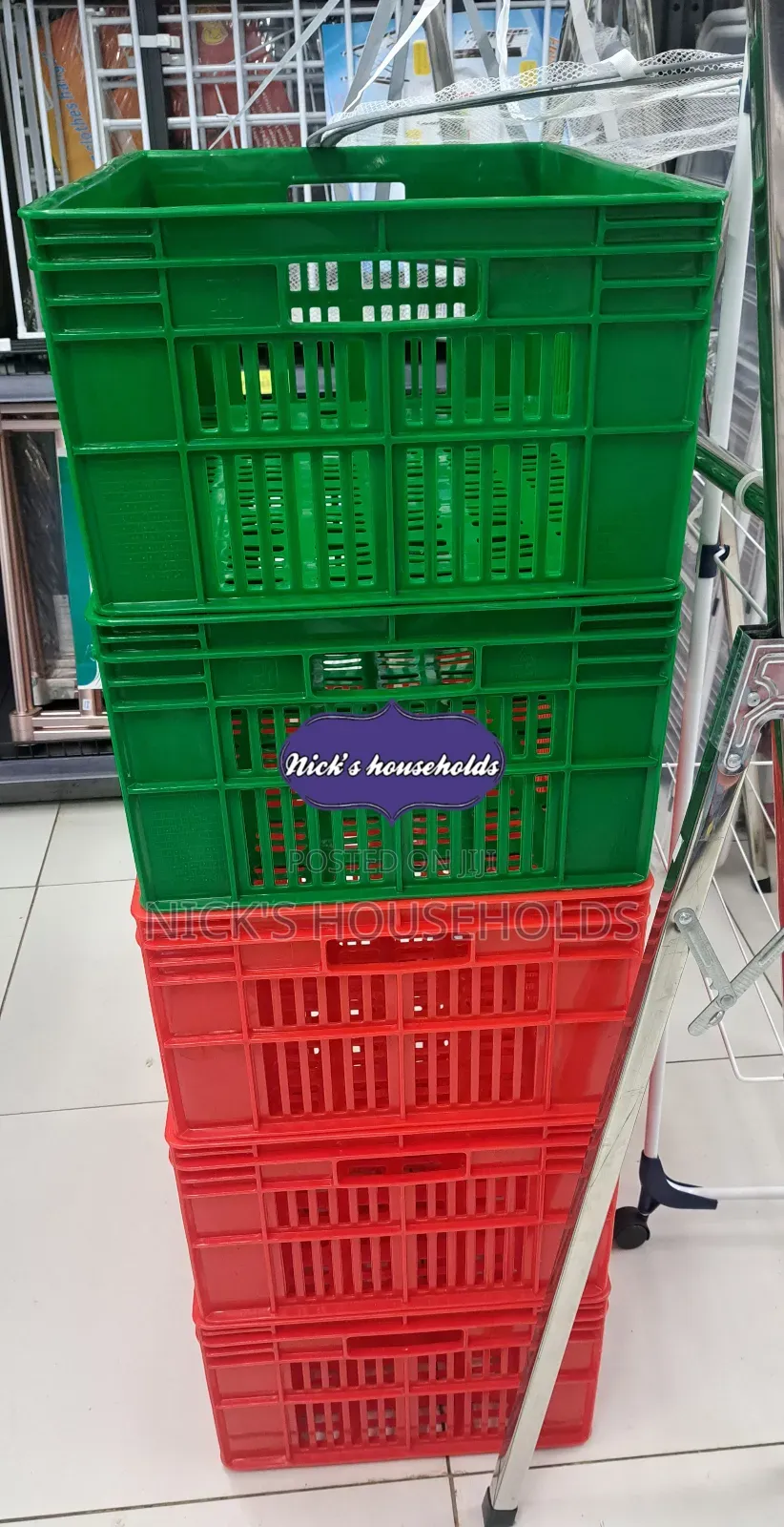 Red Green Plastic Crates
